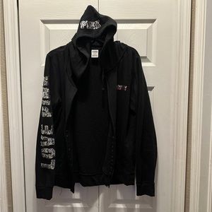 Victoria Secret Pink brand black hoodie, size medium